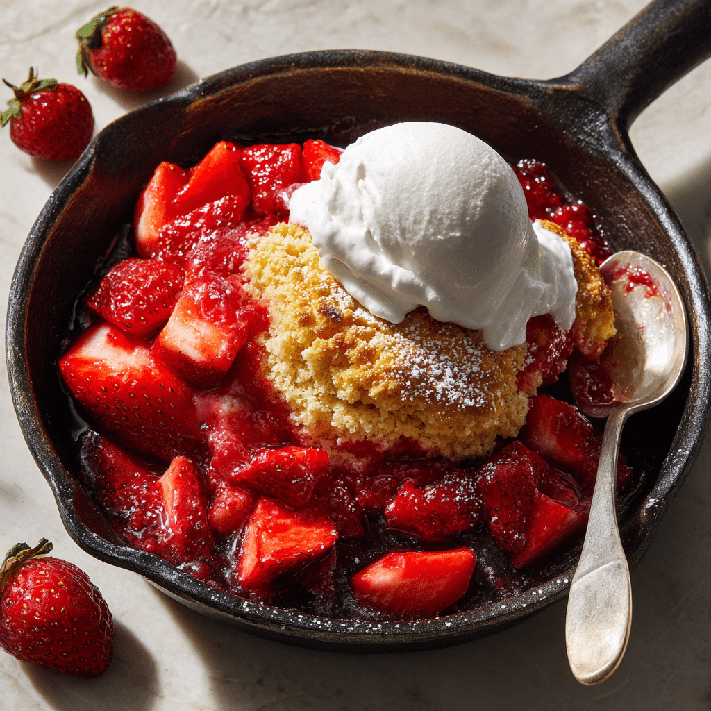 Skillet Strawberry Shortcake Recipe - Recipe Image