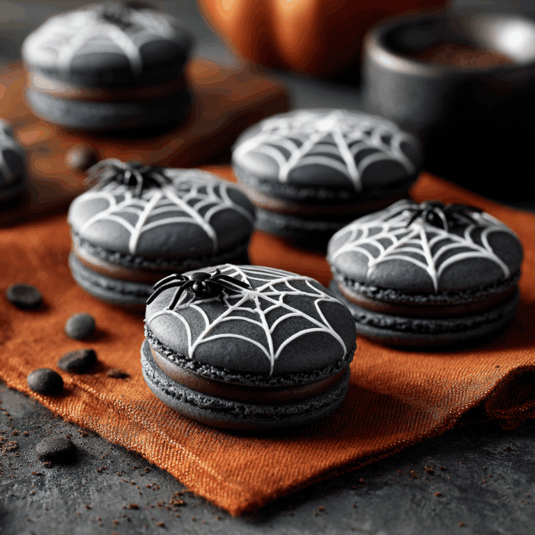 Spider Web Macarons Recipe