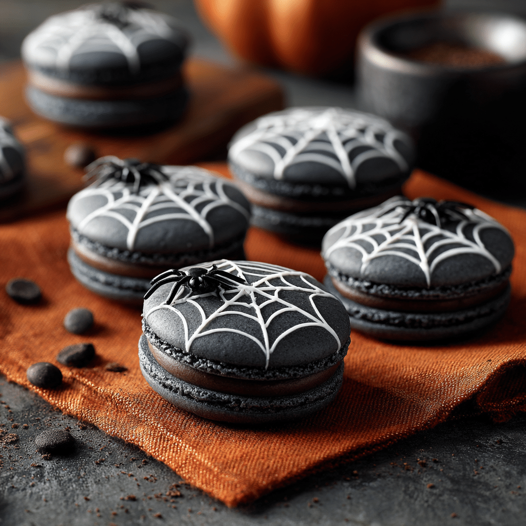 Spider Web Macarons Recipe