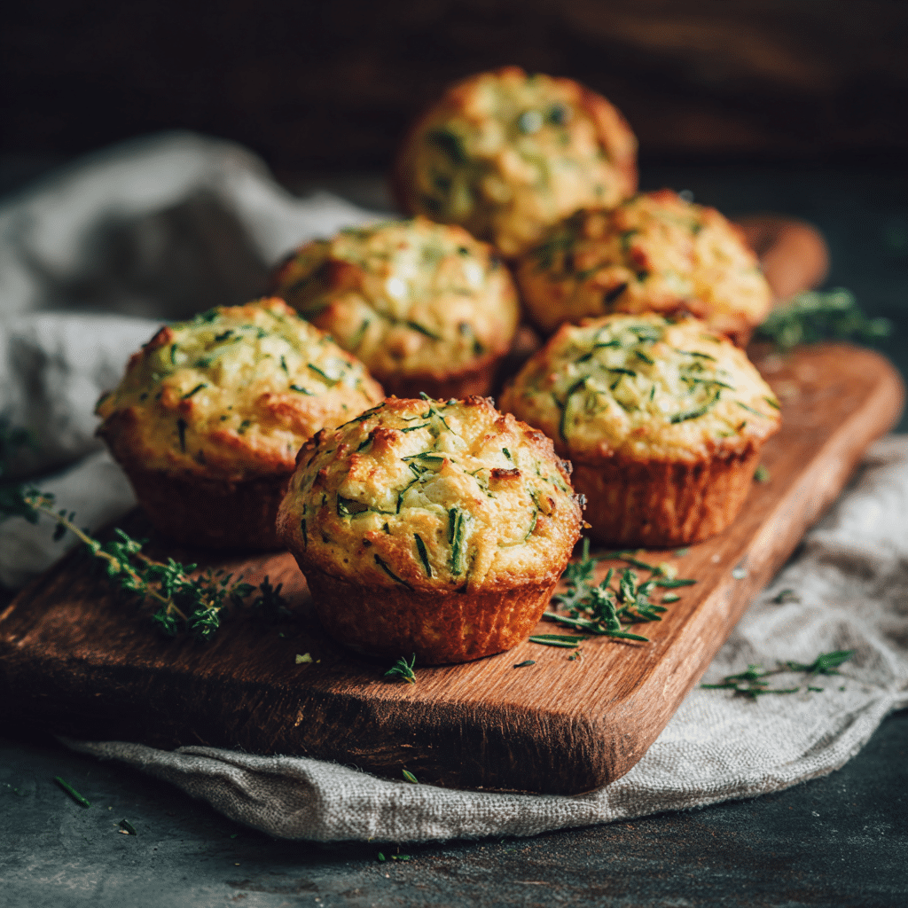 Mini Zucchini Feta Muffins Recipe - Recipe Image