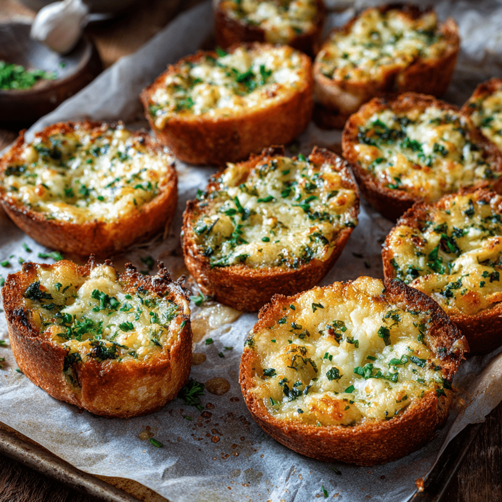 Cheesy Garlic Bread Bites Recipe