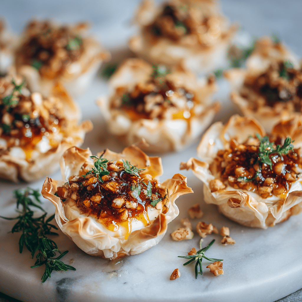 Baked Brie Phyllo Cups Recipe - Recipe Image
