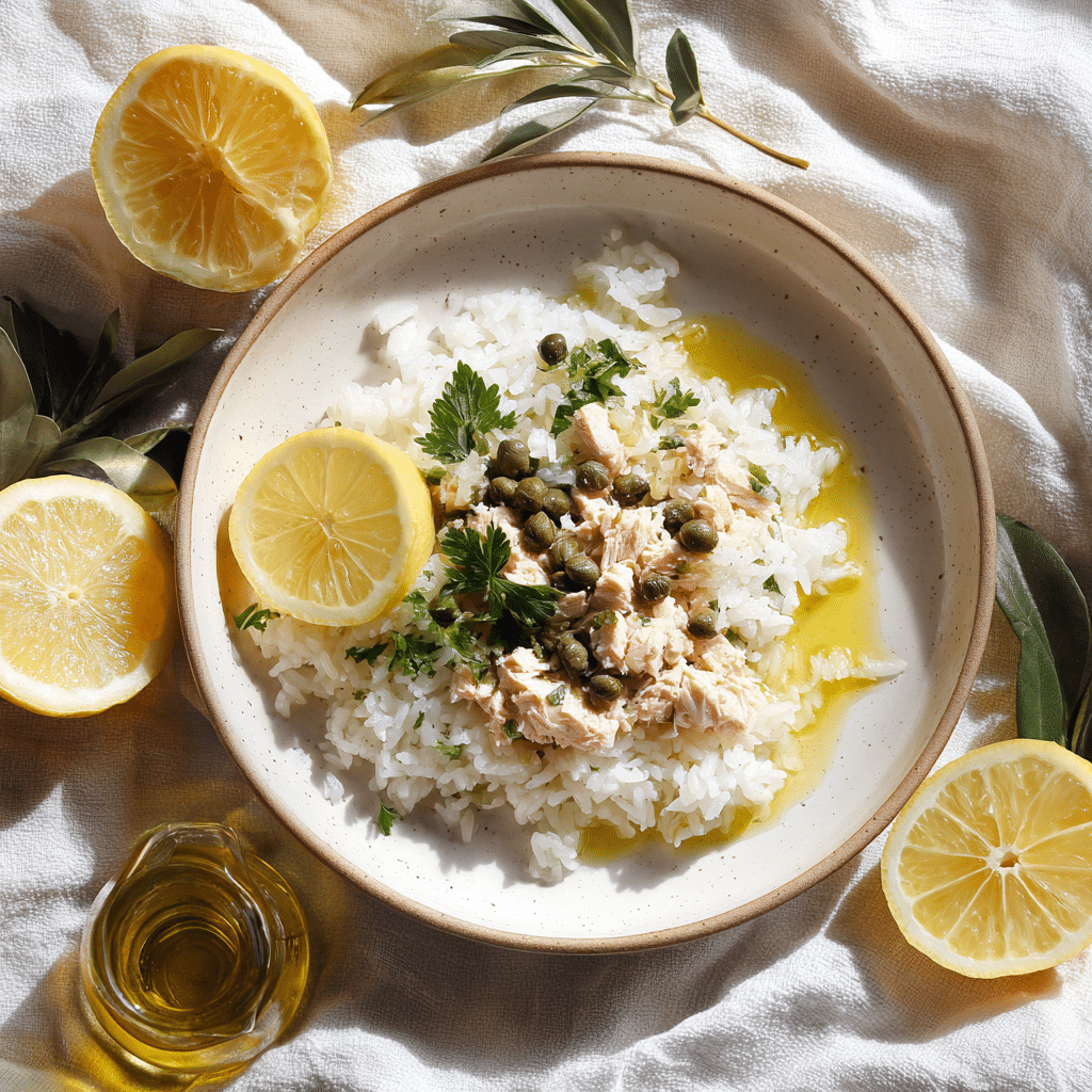 Mediterranean Lemon Tuna Rice - Recipe Image