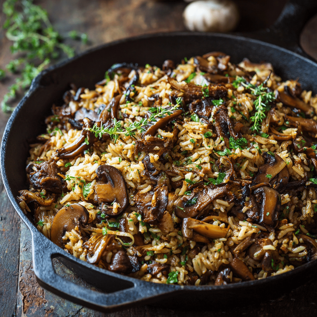 Wild Mushroom Rice Pilaf - Recipe Image