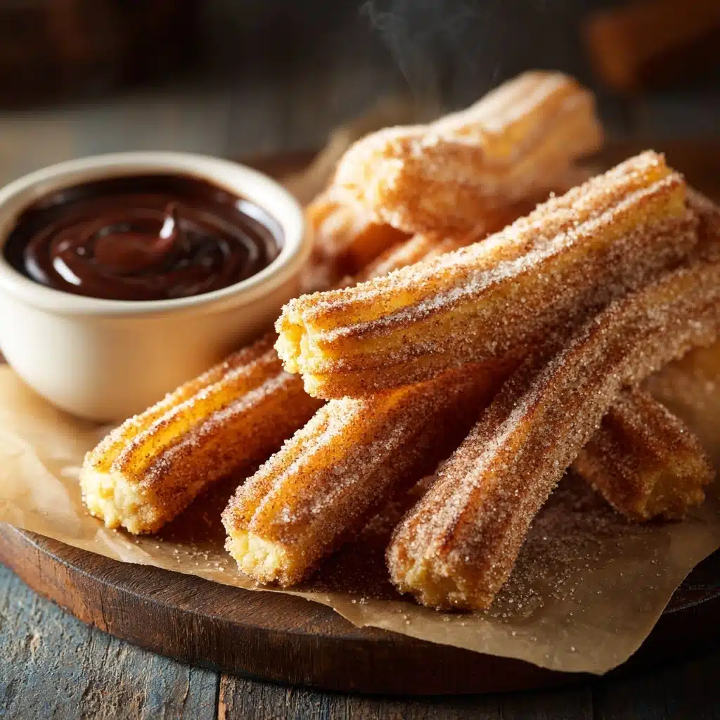 Churros with Chocolate Sauce Recipe - Recipe Image