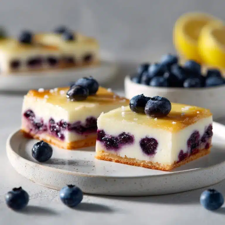 Lemon Blueberry Cheesecake Bars Recipe