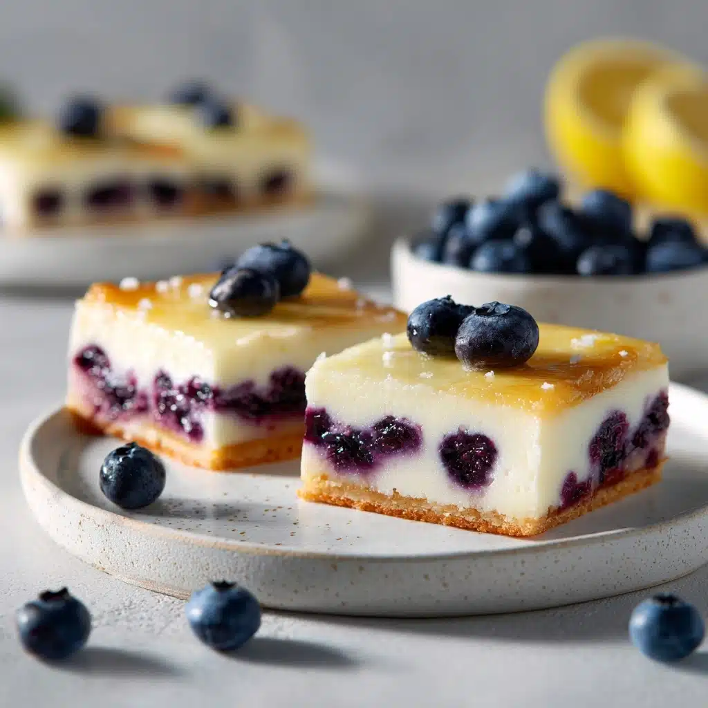 Lemon Blueberry Cheesecake Bars Recipe