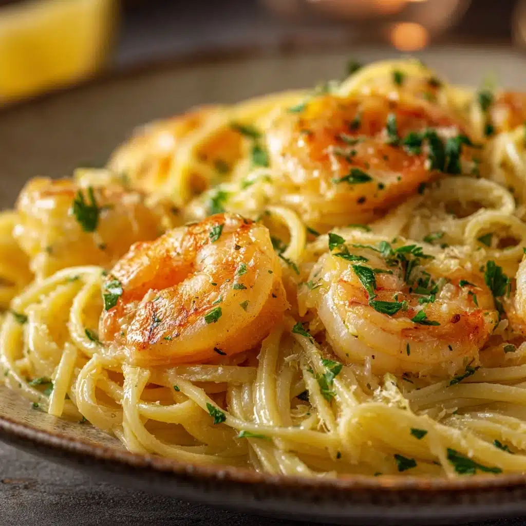 Creamy Lemon Butter Shrimp Pasta Recipe - Recipe Image