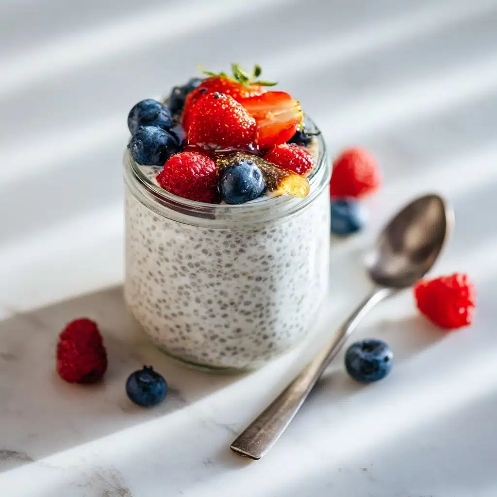 Overnight Chia Pudding with Berries Recipe - Recipe Image