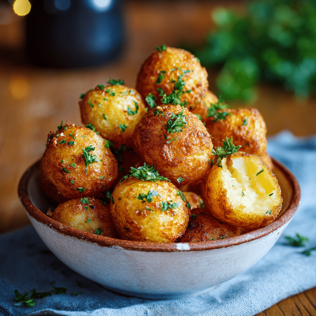 Mini Potato Cheese Balls Recipe - Recipe Image