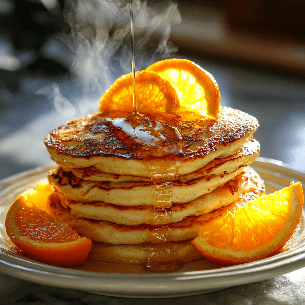"Orange Ricotta Pancakes Recipe