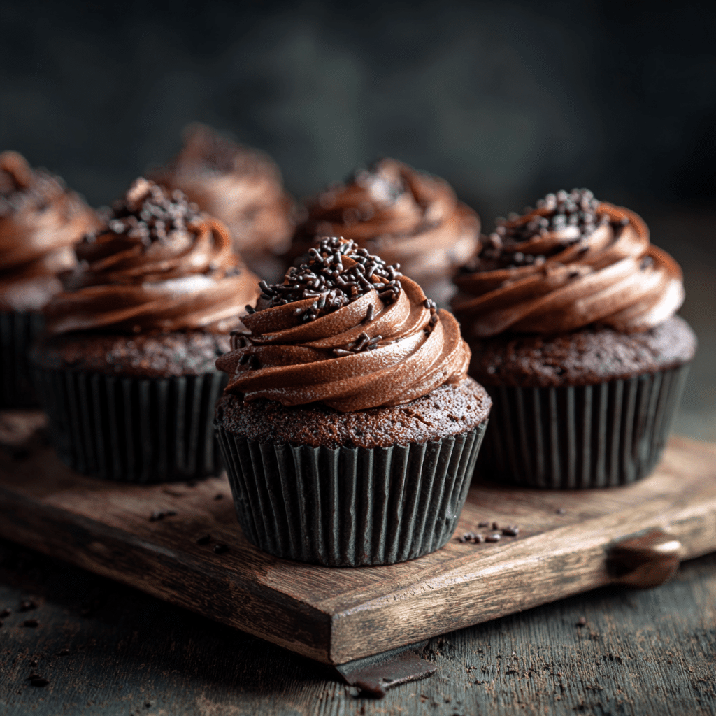 Chocolate Cupcakes with Ganache Frosting Recipe