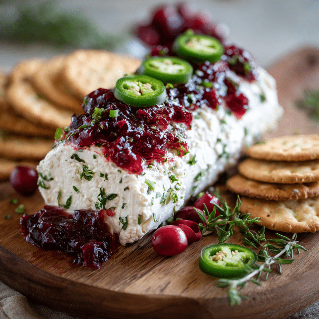 Jalapeno Cranberry Goat Cheese Log Recipe