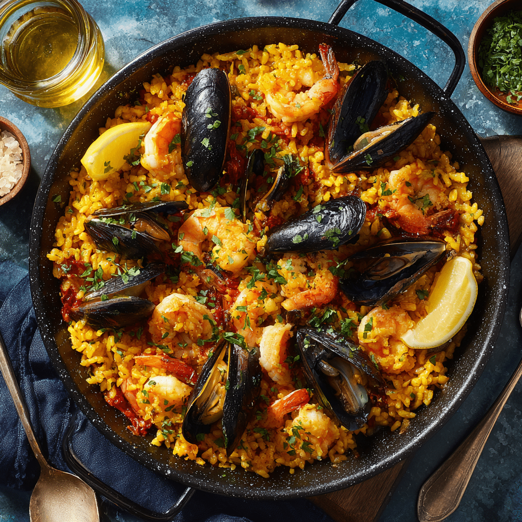 Spanish Seafood Paella - Recipe Image