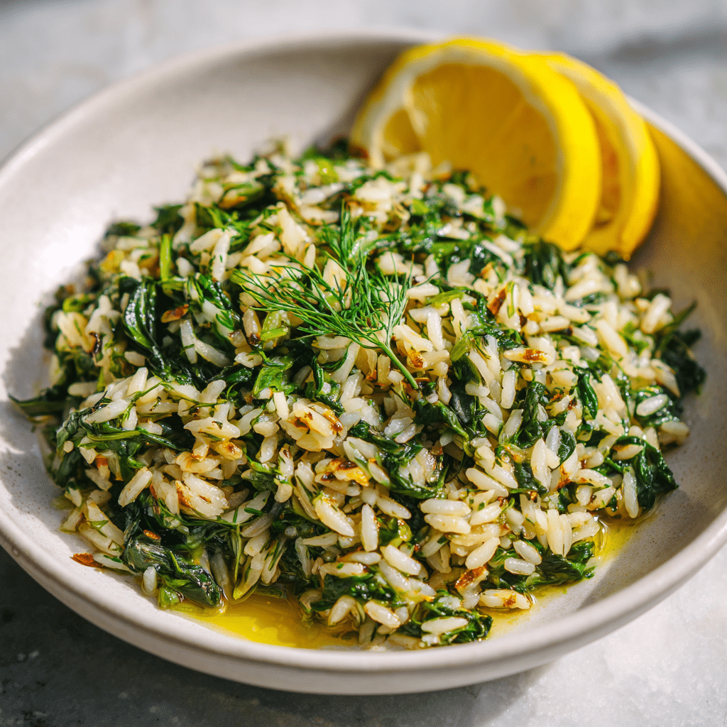 Spinach Rice (Spanakorizo) - Recipe Image
