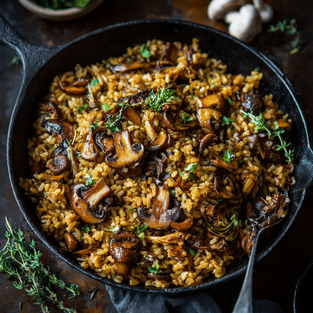 Wild Mushroom Rice Pilaf - Recipe Image