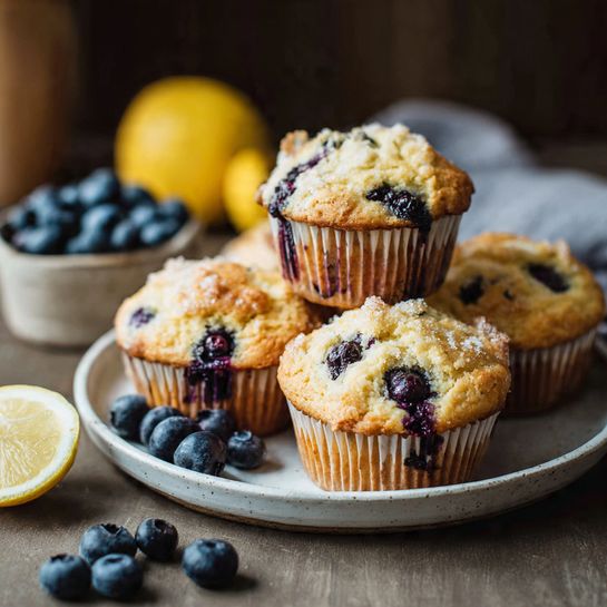 Blueberry Lemon Muffins Recipe - Recipe Image