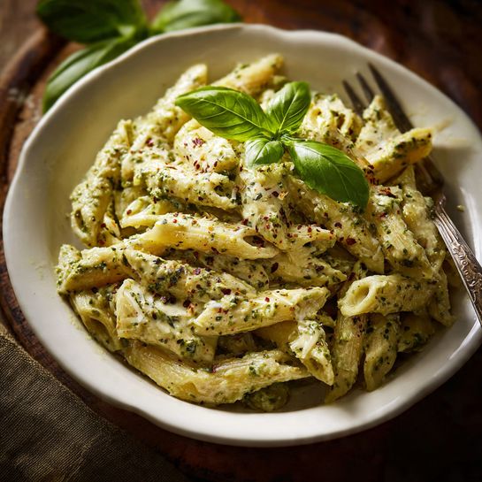 Creamy Pesto Penne Recipe - Recipe Image