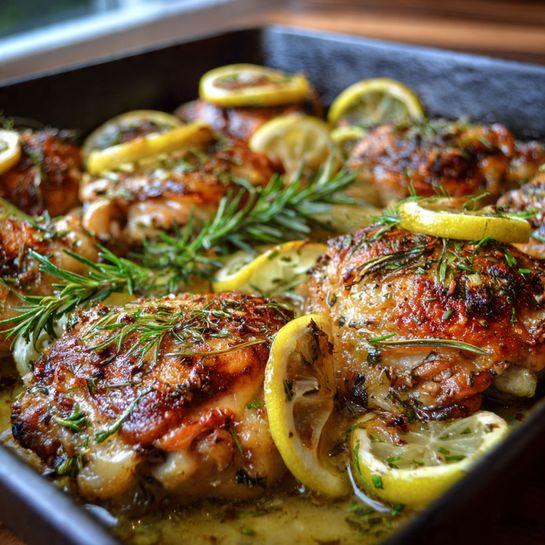 Lemon Herb Roasted Chicken Thighs Recipe - Recipe Image