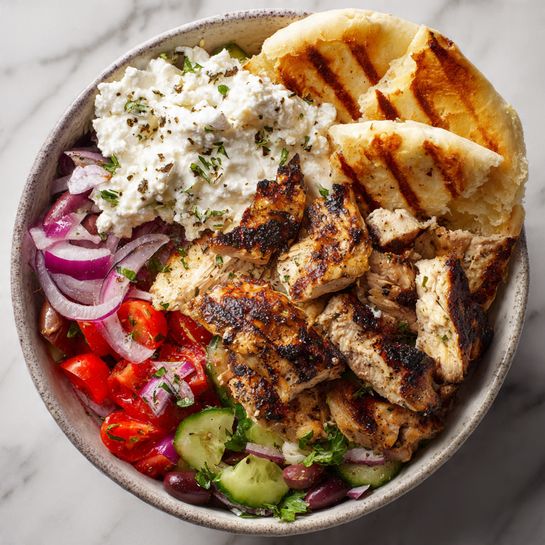 Greek Chicken Souvlaki Bowls Recipe