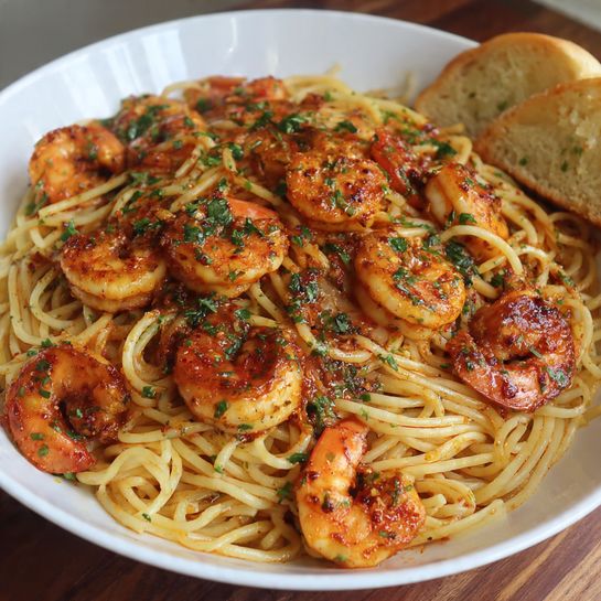 Spicy Shrimp Garlic Butter Pasta Recipe