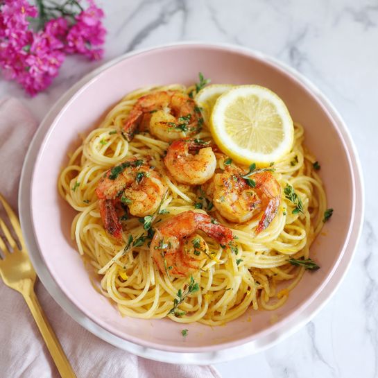 Butter Lemon Shrimp Pasta Recipe