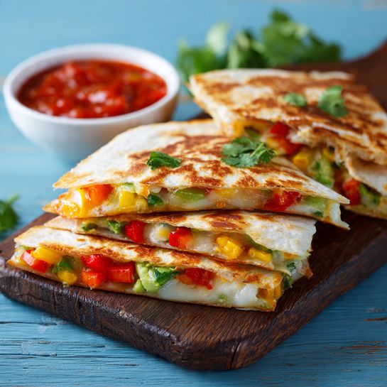 Loaded Veggie Quesadillas Recipe - Recipe Image