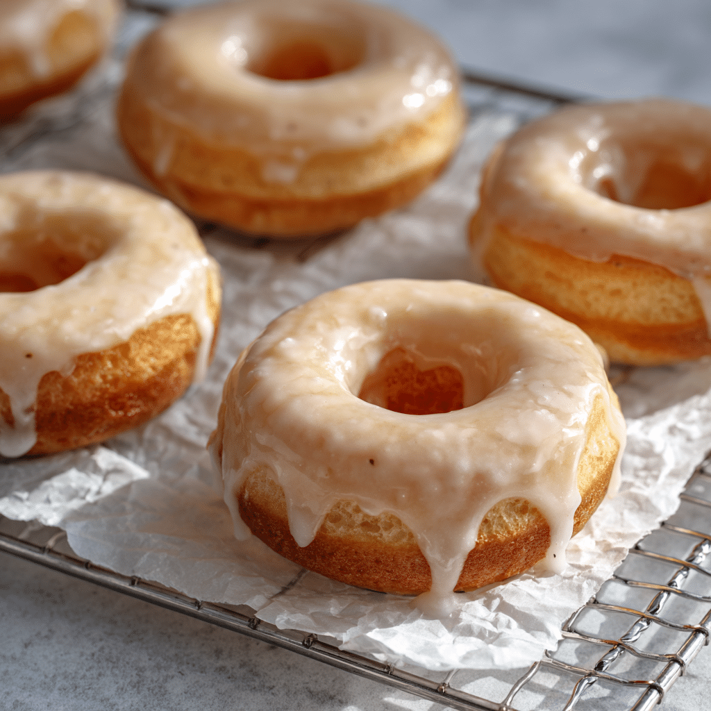 Vanilla Glazed Baked Donuts Recipe