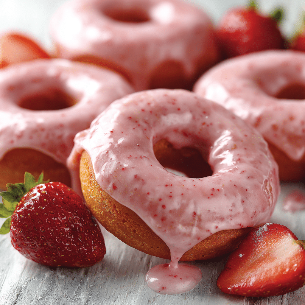 Strawberry Baked Donuts Recipe