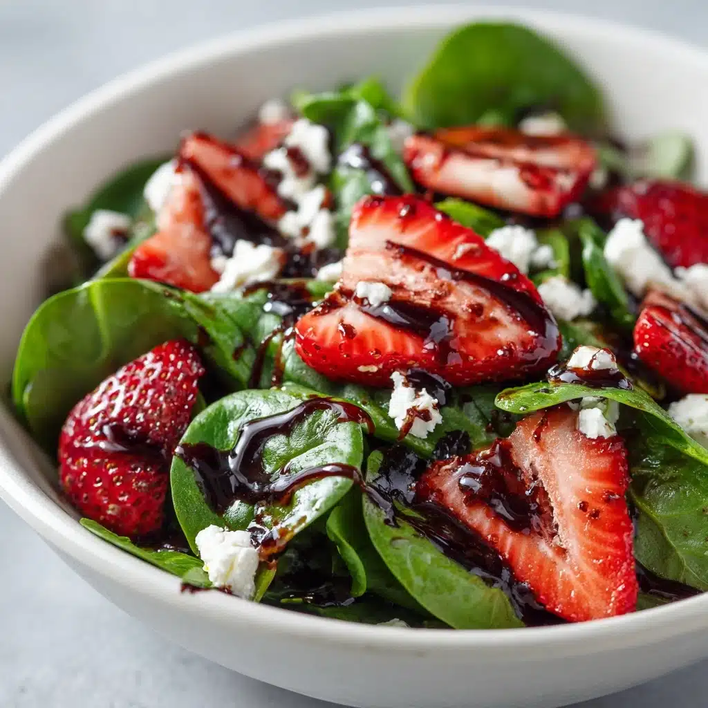 Spinach Strawberry Salad with Balsamic Glaze Recipe - Recipe Image