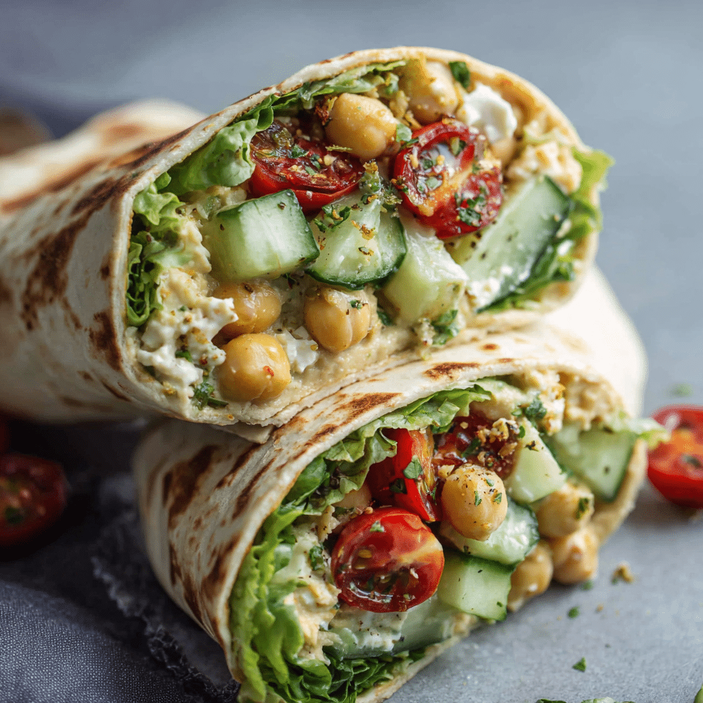 Mediterranean Chickpea Wraps Recipe
