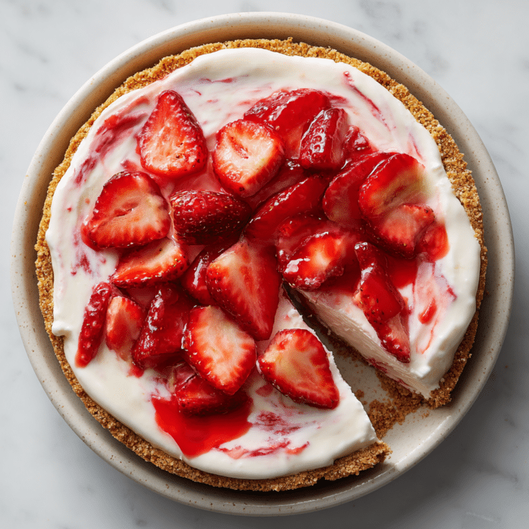 No-Bake Strawberry Yogurt Pie Recipe