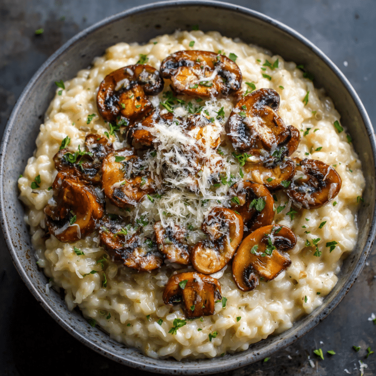 Creamy Mushroom Parmesan Risotto Recipe