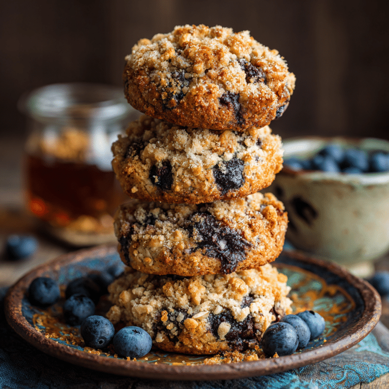 Blueberry Bliss Muffin Cookies with Crunchy Streusel Topping