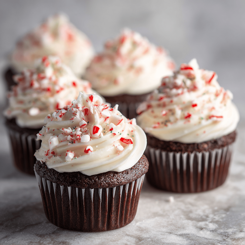 Candy Cane Cupcakes Recipe - Recipe Image