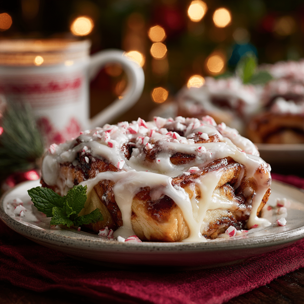 Peppermint Bark Cinnamon Rolls Recipe