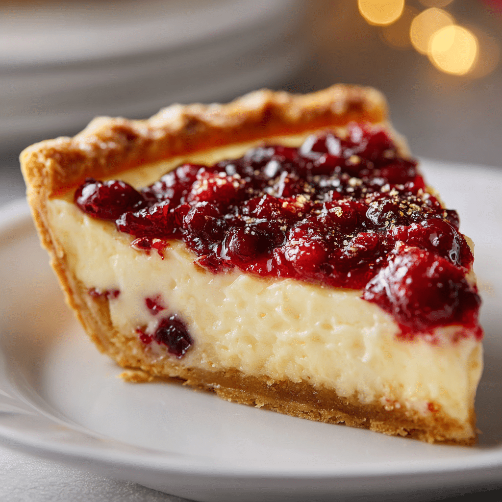 Cranberry Custard Pie Delight Recipe