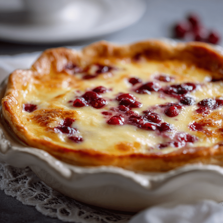 Cranberry Orange Custard Pie Recipe