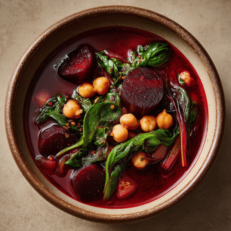Beet, Spinach & Chickpea Stew Recipe