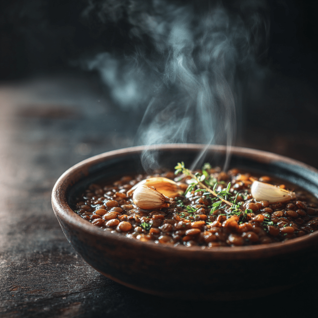 Garlic & Lentil Winter Stew Recipe