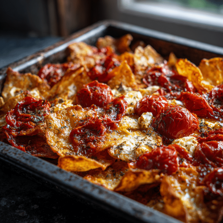 Baked Feta Pasta Chips Recipe