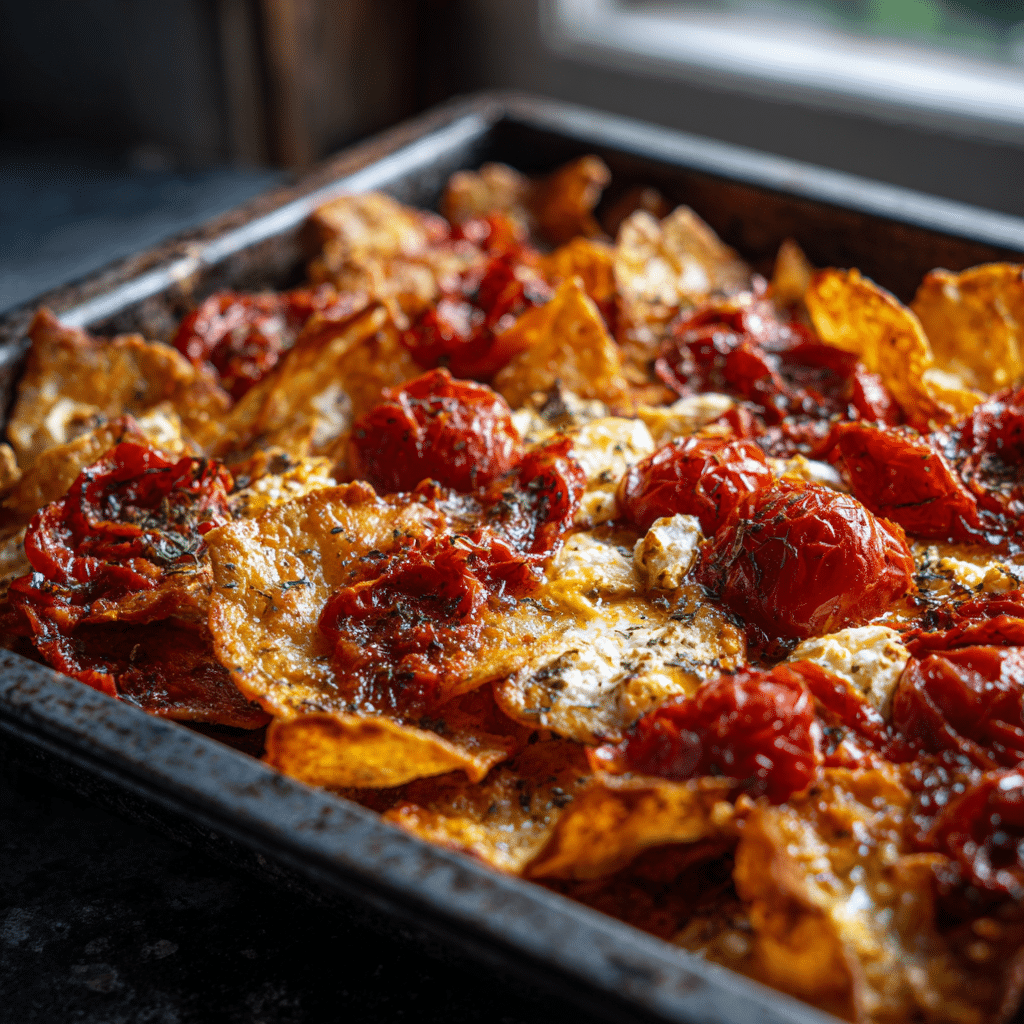 Baked Feta Pasta Chips Recipe