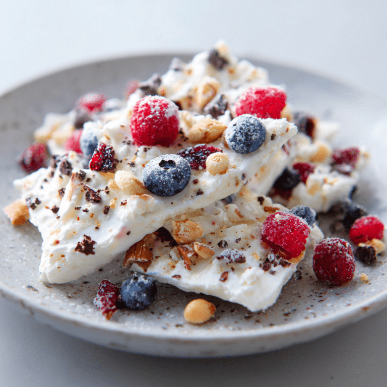 Grated Frozen Yogurt Bark Recipe