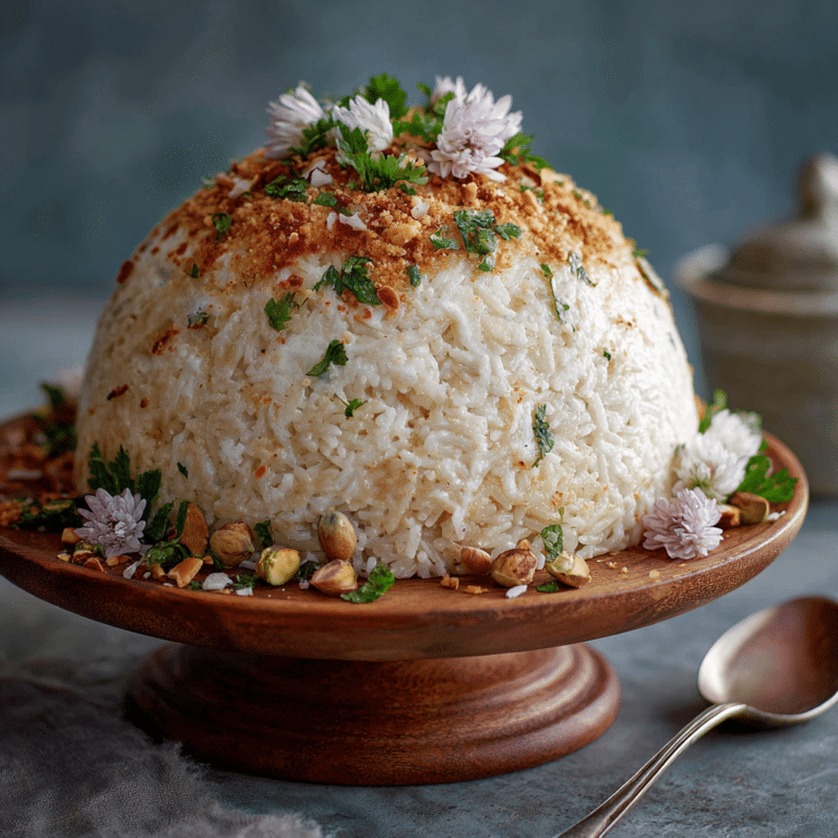 Creamy Rice Bake Dome (Showpiece Style) Recipe