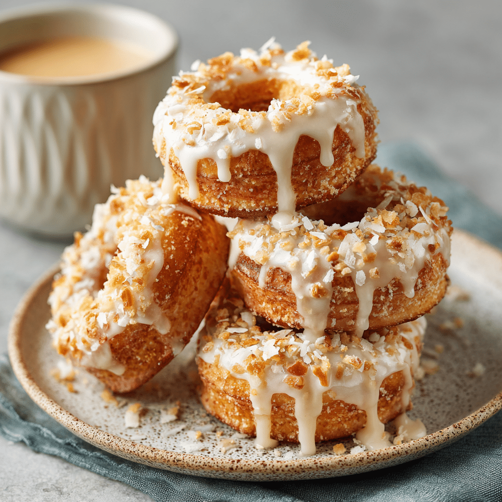 Crispy Rice Donuts with Creamy Glaze Recipe