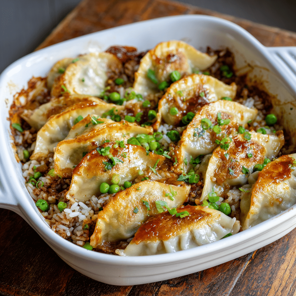 Creamy Rice-Stuffed Flat Dumpling Bake Recipe - Recipe Image