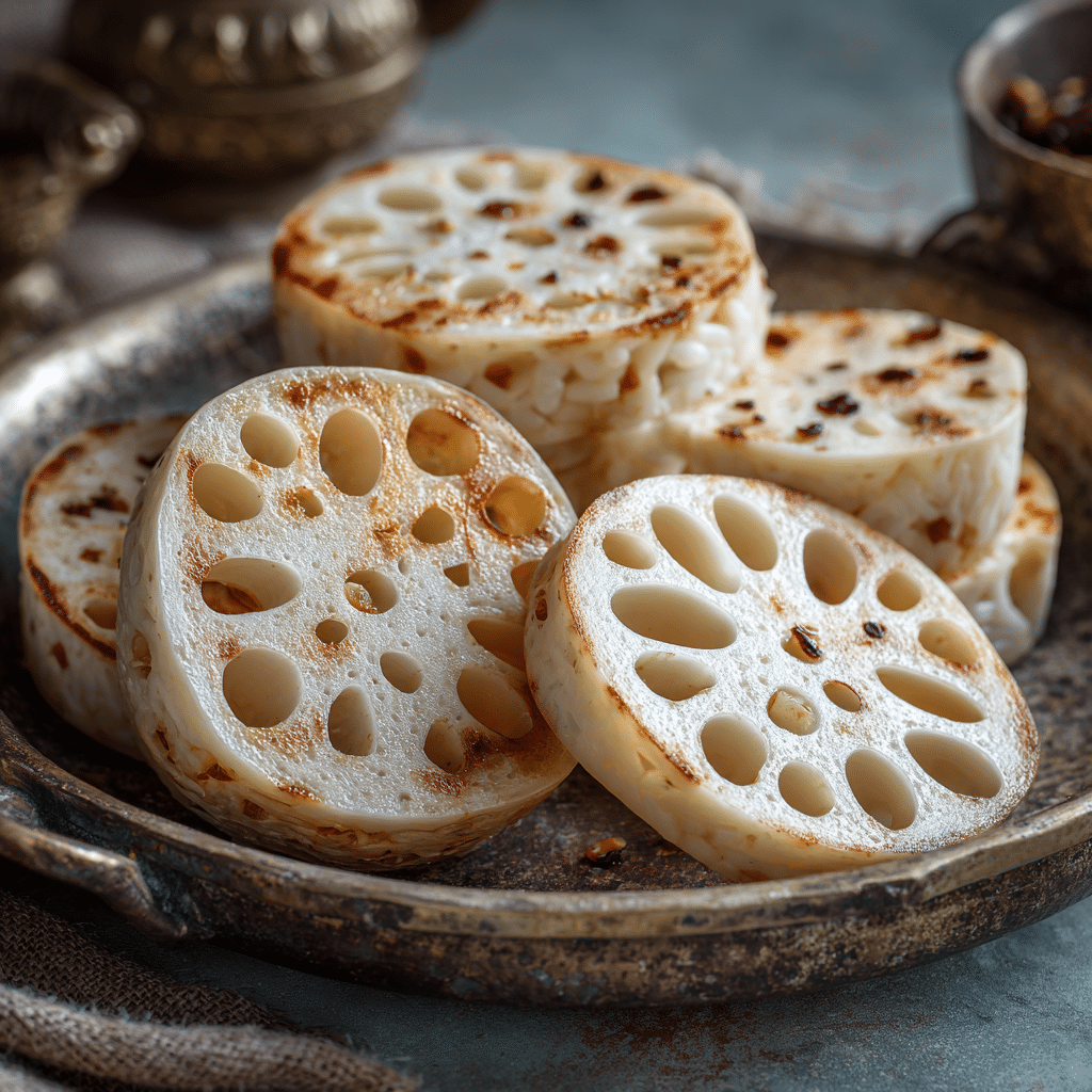 Creamy Rice-Stuffed Lotus Root Bake Recipe