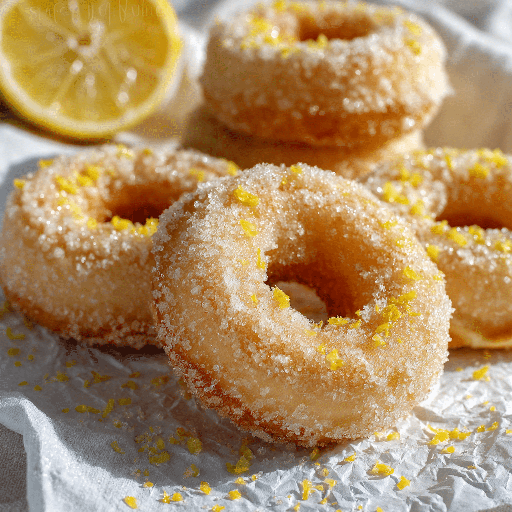 Lemon Sugar Baked Donuts Recipe - Recipe Image