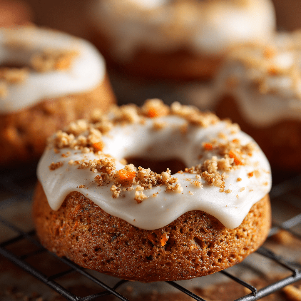 Carrot Cake Baked Donuts Recipe - Recipe Image