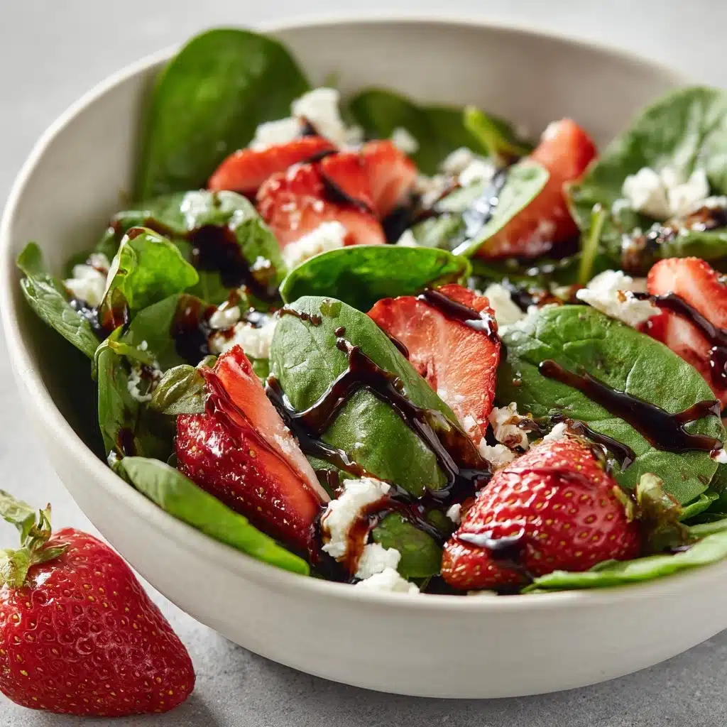Spinach Strawberry Salad with Balsamic Glaze Recipe - Recipe Image